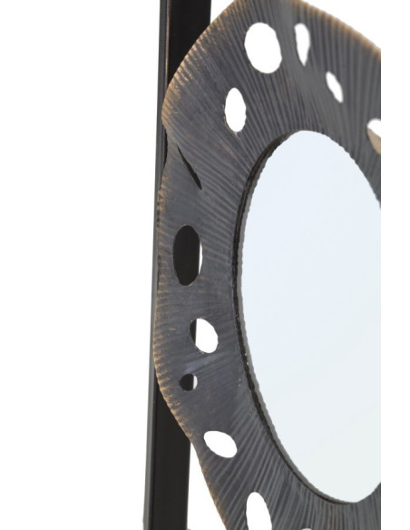 Décoration murale moderne Miroirs 31x90 Métal Doré Noir Bleu Gloty 