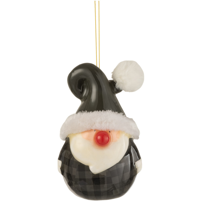 Suspension de Noël Père Noël Nez brillant XL en Résine Noir - 3