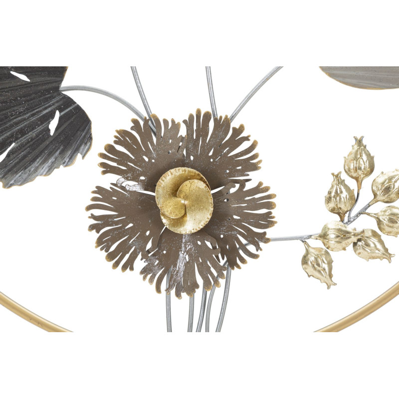 Grande déco murale moderne Papillons Hauteur 111 cm Métal Rose Doré Butterflies 