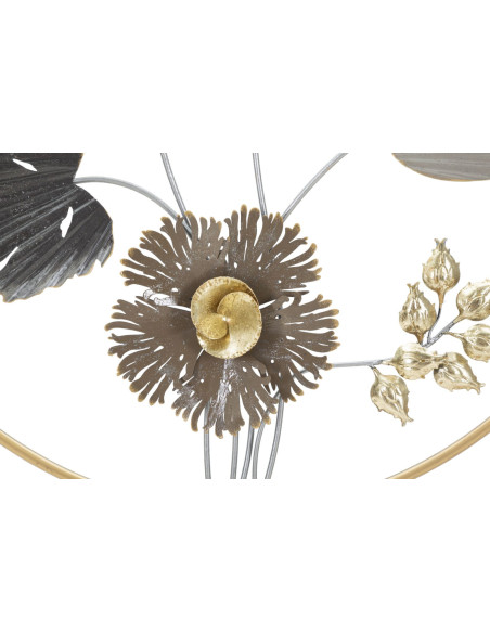 Grande déco murale moderne Papillons Hauteur 111 cm Métal Rose Doré Butterflies 