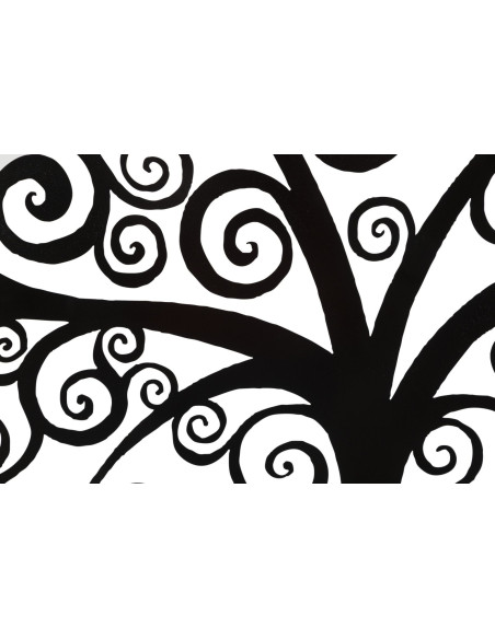 Grande Décoration murale moderne Arbre 100x100 Métal Noir Three 