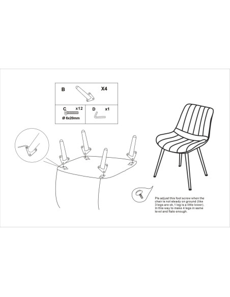 Chaise moderne chic en Velours Vert Métal Doré Paris (Lot de 2) - 10