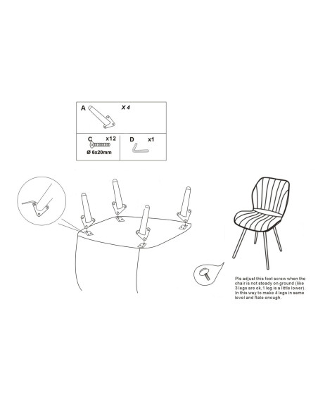 Chaise moderne en Velours Noir Métal Doré Paris (Lot de 2) 