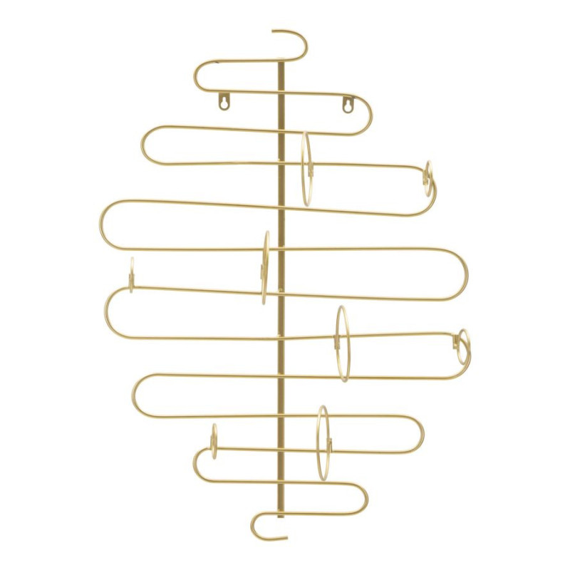 Grand Porte bouteilles moderne chic Hauteur 72 cm Métal Doré Alid 