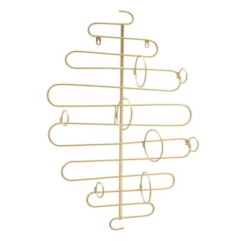 Grand Porte bouteilles moderne chic Hauteur 72 cm Métal Doré Alid 