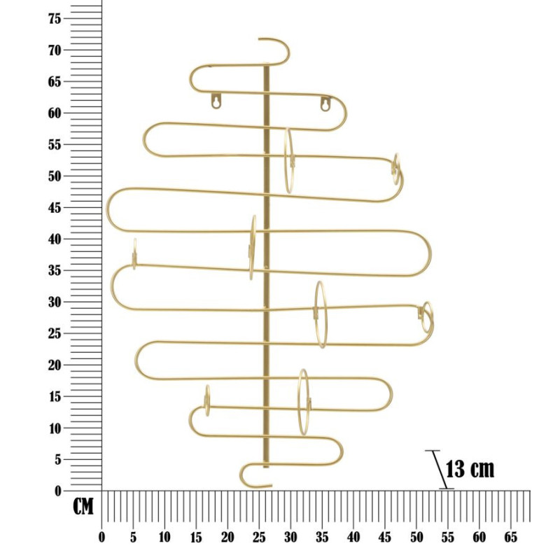 Grand Porte bouteilles moderne chic Hauteur 72 cm Métal Doré Alid 