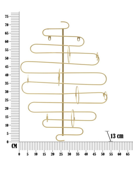 Grand Porte bouteilles moderne chic Hauteur 72 cm Métal Doré Alid 