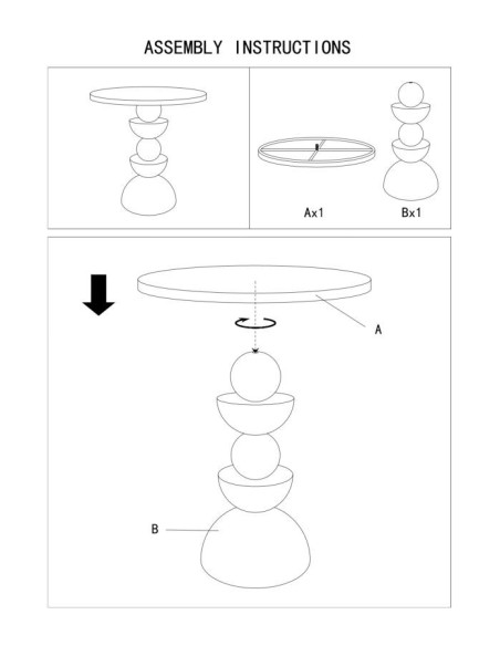 Table d'appoint moderne totem Ronde 40 cm Métal Blanc crème Miroir Dune - 8
