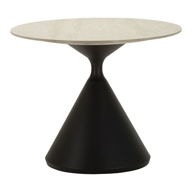 Grande Table à manger moderne Ovale 6 personnes Bois MDF Naturel Bois de frêne Métal Noir Space 