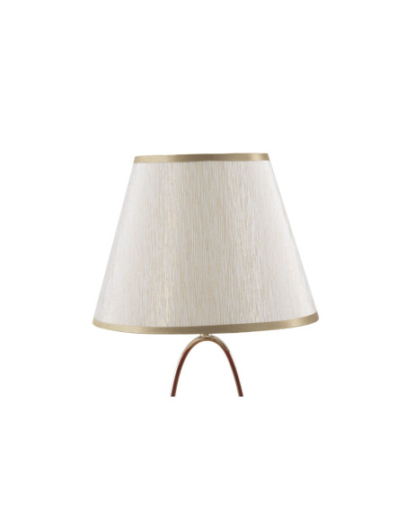 Lampe à poser moderne chic Hauteur 47 cm Métal Doré Tissu Beige Flush 