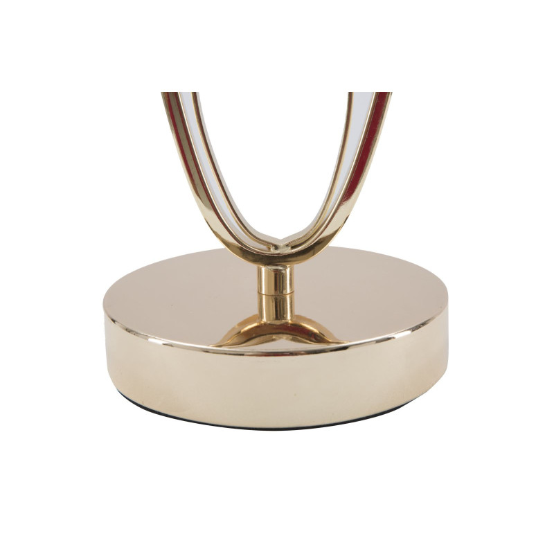 Lampe à poser moderne chic Hauteur 47 cm Métal Doré Tissu Beige Flush 