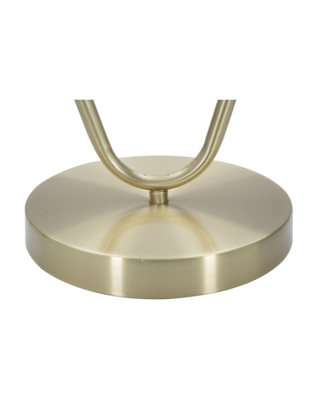 Lampe à poser moderne chic Boule Hauteur 50 cm Métal Doré Verre Blanc Glamy 