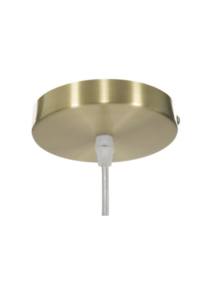 Suspension moderne chic 1 boule Métal Doré Verre Blanc Glamy 