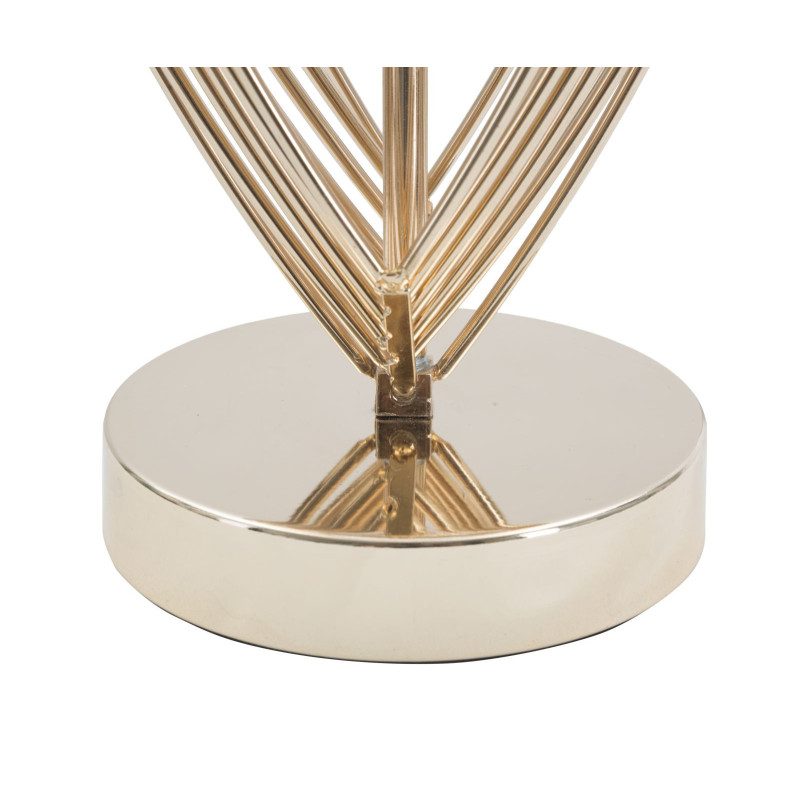 Lampe à poser moderne chic Hauteur 44 cm Métal Doré Tissu Noir Maxt 