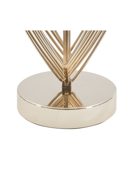 Lampe à poser moderne chic Hauteur 44 cm Métal Doré Tissu Noir Maxt 