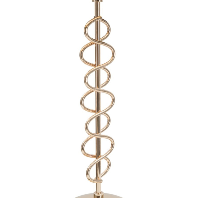 Grande Lampe à poser moderne Spirales Hauteur 61 cm Métal Doré Tissu Noir Spirali 