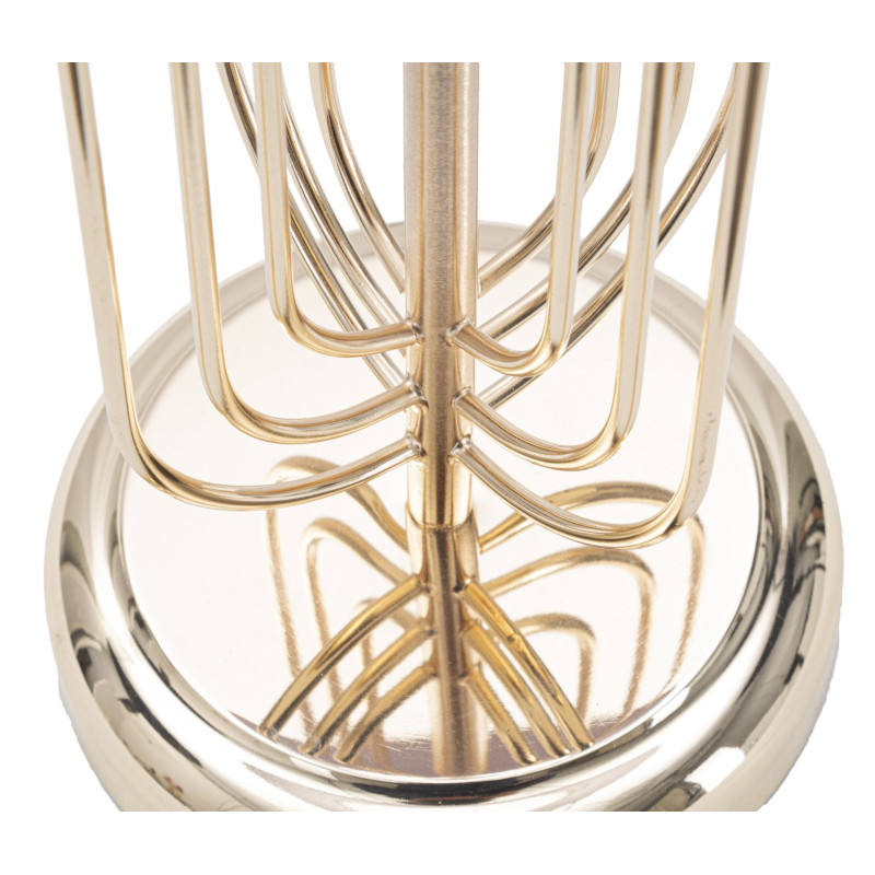 Grande Lampe à poser moderne chic Hauteur 64 cm Métal Doré Tissu Rose Krista 