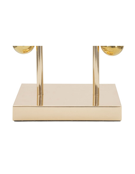 Grande Lampe à poser moderne Boules Hauteur 61 cm Métal Doré Tissu Noir Bubble 