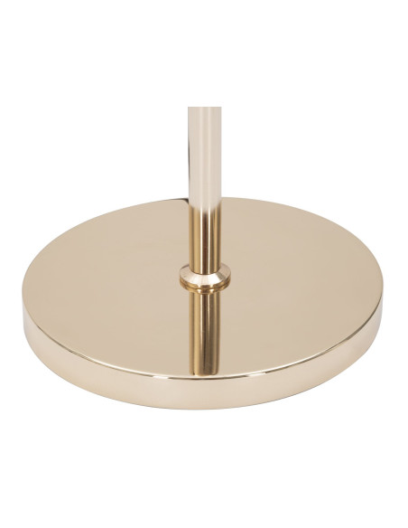 Grand Lampadaire sur pied moderne chic Hauteur 168 cm Métal Doré Tissu Rose Krista 