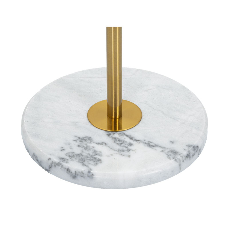 Grand Lampadaire moderne porte manteaux Hauteur 173 cm Métal Doré Tissu Blanc Abiti 