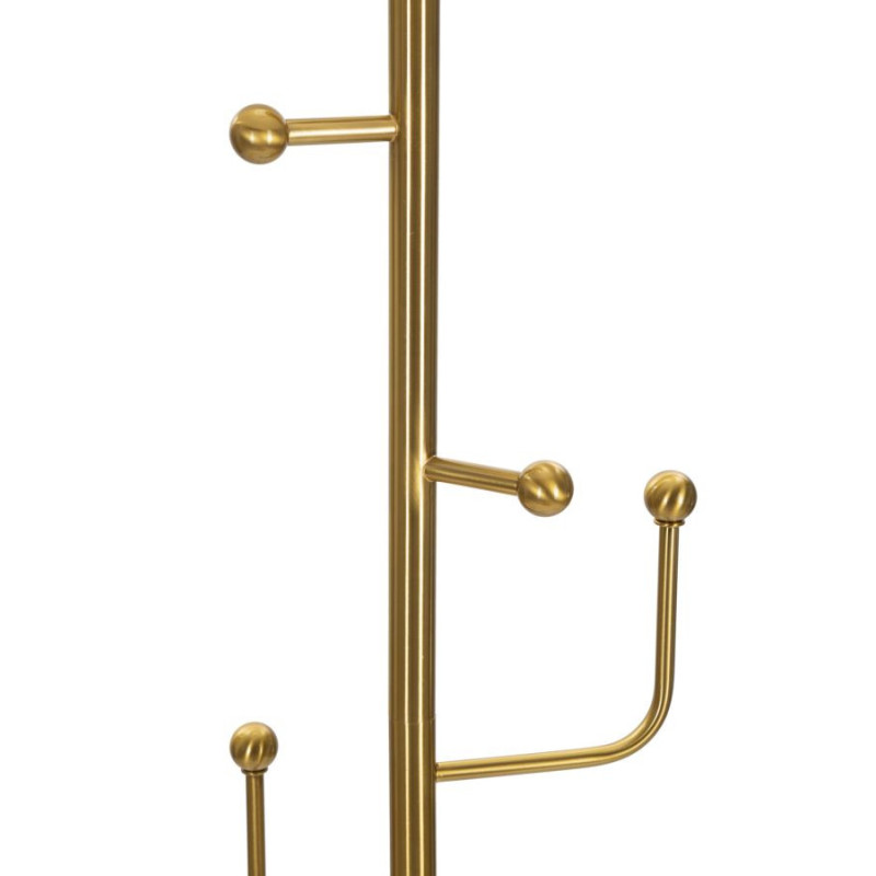 Grand Lampadaire moderne porte manteaux Hauteur 173 cm Métal Doré Tissu Blanc Abiti 