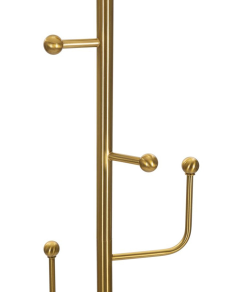 Grand Lampadaire moderne porte manteaux Hauteur 173 cm Métal Doré Tissu Blanc Abiti 