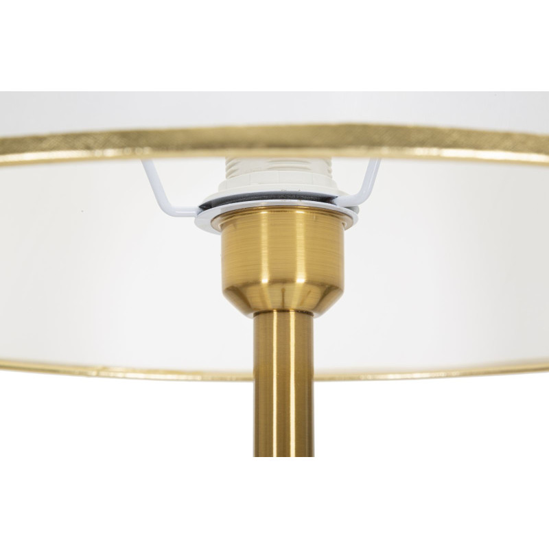 Grand Lampadaire moderne porte manteaux Hauteur 173 cm Métal Doré Tissu Blanc Abiti 