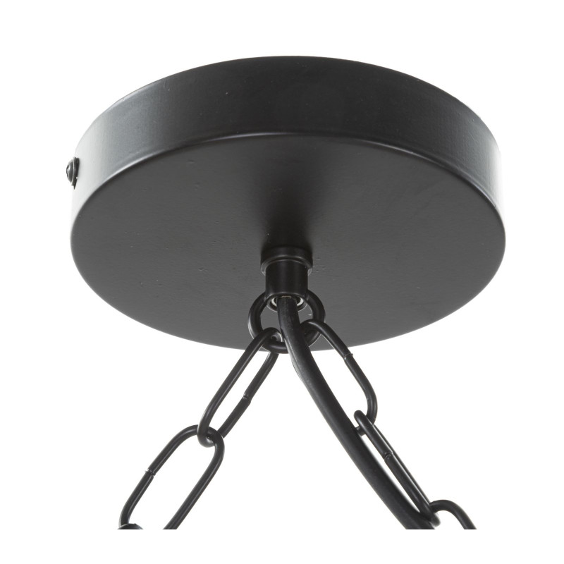 Suspension bohème 6 lampes 80 cm Bambou Corde Naturel Bamboo 