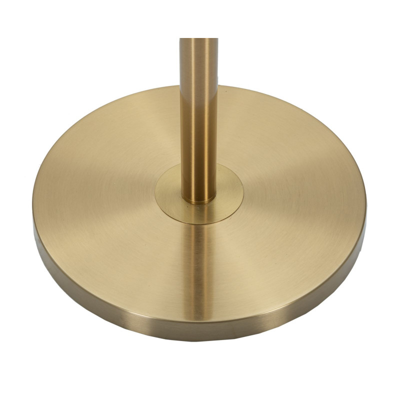 Grand Lampadaire sur pied moderne chic Hauteur 160 cm Métal Tissu Doré Blanc Whity 