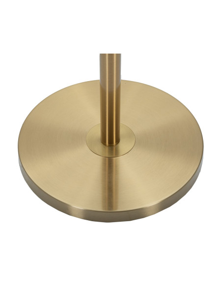 Grand Lampadaire sur pied moderne chic Hauteur 160 cm Métal Tissu Doré Blanc Whity 