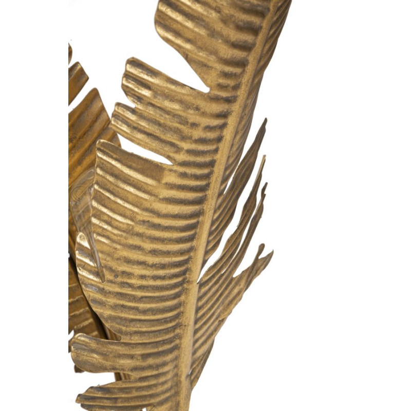 Grande Lampe à poser originale Feuilles de palmier Hauteur 65 cm Métal Doré Palm 