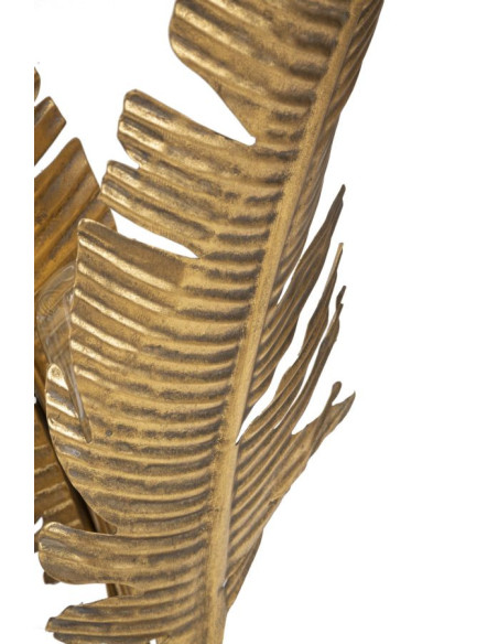 Grande Lampe à poser originale Feuilles de palmier Hauteur 65 cm Métal Doré Palm 