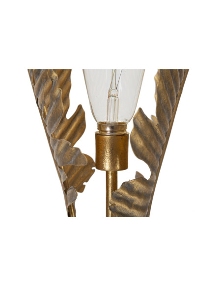 Grande Lampe à poser originale Feuilles de palmier Hauteur 65 cm Métal Doré Palm 