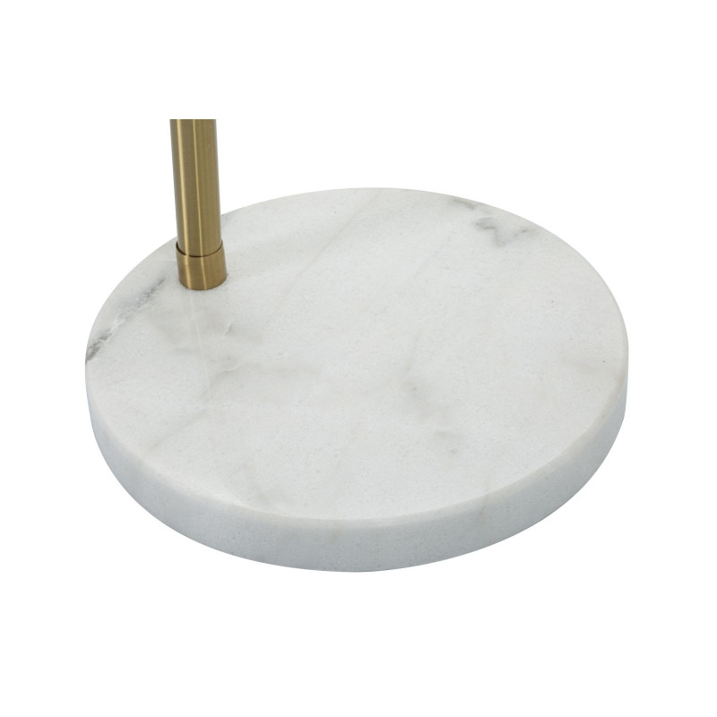 Grand Lampadaire moderne chic Arc 6 Boules Hauteur 220 cm Métal Doré Verre Blanc Glamy 