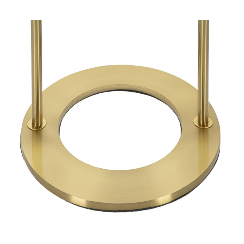 Lampe à poser moderne chic Boule Hauteur 50 cm Métal Doré Verre Blanc Glamy 