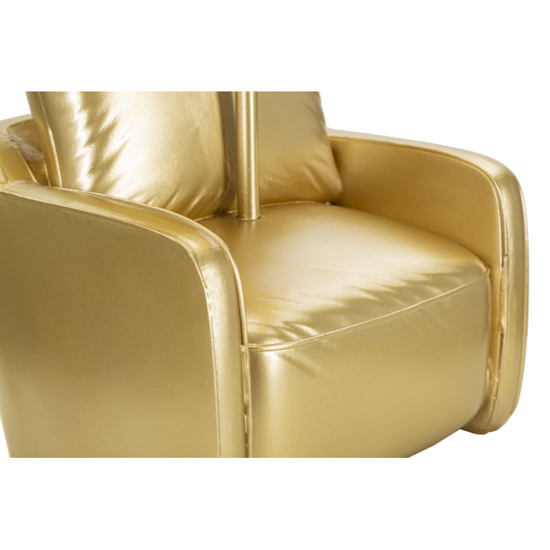 Lampe à poser originale Canapé Hauteur 43 cm Résine Tissu Métal Jaune Midcenttury 