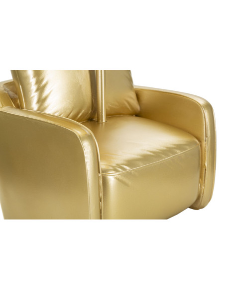 Lampe à poser originale Canapé Hauteur 43 cm Résine Tissu Métal Jaune Midcenttury 