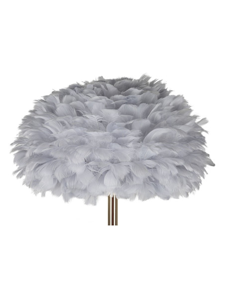 Grand Lampadaire sur pied chic Plumes Hauteur 170 cm Métal Doré Polypropylène Gris Feathers 