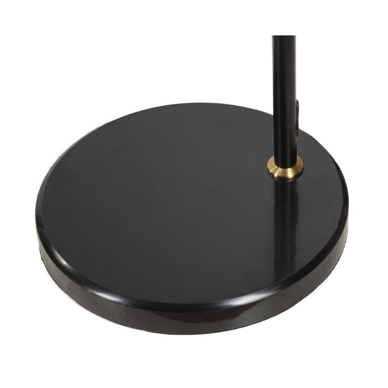 Grand Lampadaire sur pied Arc Plumes Hauteur 150 cm Métal Noir Doré Polypropylène Blanc Arc 