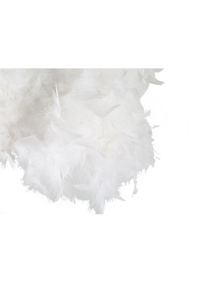 Grand Lampadaire sur pied Arc Plumes Hauteur 150 cm Métal Noir Doré Polypropylène Blanc Arc 