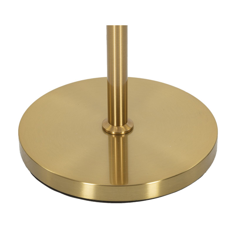 Grand Lampadaire sur pied glamour chic Plumes Hauteur 165 cm Métal Doré Polypropylène Blanc Verre Transparent Diamon 