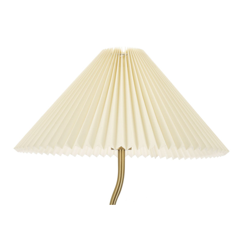Grand Lampadaire sur pied neo japandi Hauteur 172 cm Métal Noir Doré Polypropylène Blanc Closy 