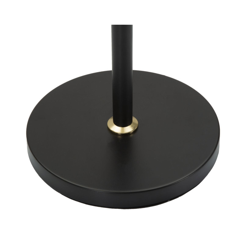 Grand Lampadaire sur pied neo japandi Hauteur 172 cm Métal Noir Doré Polypropylène Blanc Closy 