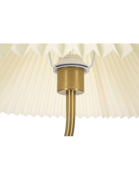 Grand Lampadaire sur pied neo japandi Hauteur 172 cm Métal Noir Doré Polypropylène Blanc Closy 