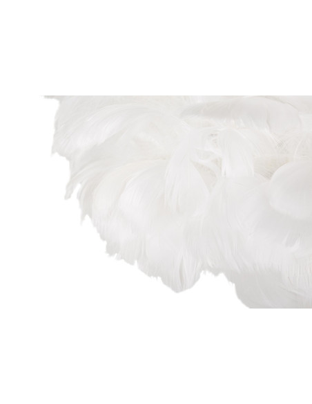Grand Lampadaire sur pied chic Plumes Hauteur 170 cm Métal Doré Polypropylène Blanc Feathers 