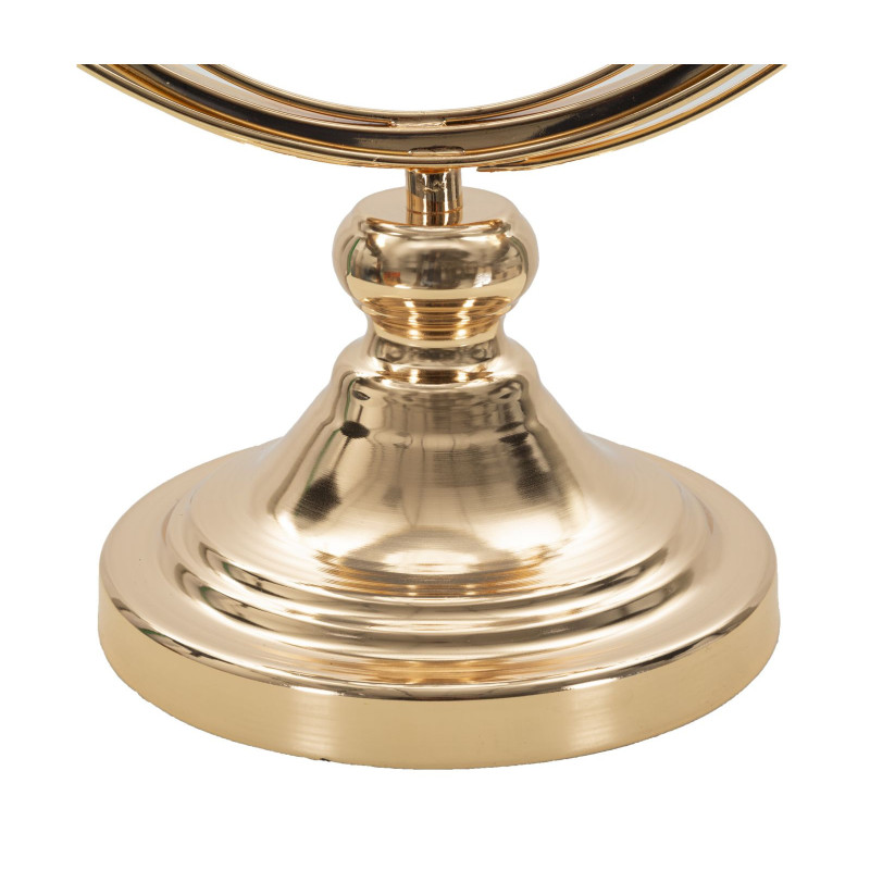 Grand Lampe à poser moderne chic Hauteur 65 cm Métal Doré Tissu Noir Verre Transparent Bruxelles 