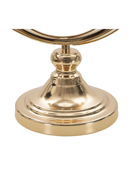 Grand Lampe à poser moderne chic Hauteur 65 cm Métal Doré Tissu Noir Verre Transparent Bruxelles 