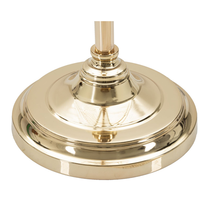 Grand Lampadaire sur pied moderne chic Hauteur 160 cm Métal Doré Tissu Noir Verre Transparent Bruxelles 