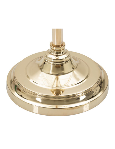 Grand Lampadaire sur pied moderne chic Hauteur 160 cm Métal Doré Tissu Noir Verre Transparent Bruxelles 