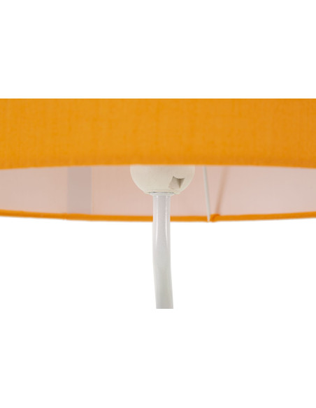 Grande Lampe à poser moderne abstraite Hauteur 60 cm Bois MDF Vert Rose Tissu Orange Color 